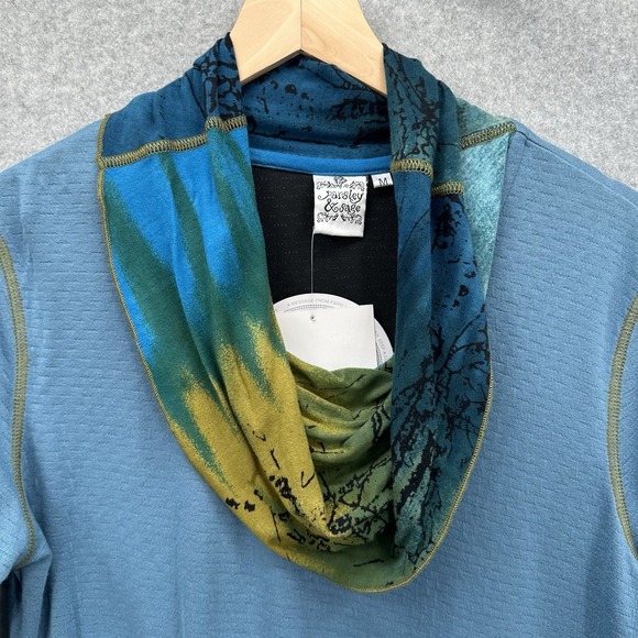 Parsley & Sage Sweater Women's Lagenlook Cowl Neck‎ Mixed Pattern Tunic Medium - Picture 1 of 8